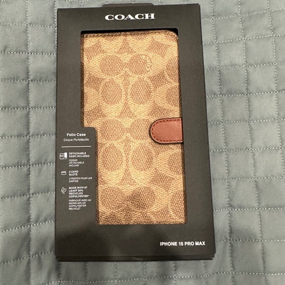Coach Accessories - COAH FOLIO CASE IPHONE 15 PRO MAX